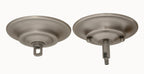 Stem/Square One Light Pendant in Brushed Nickel with Sky Ice Art Glass Shade