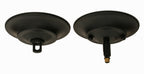 Any One Light Pendant in Matte Black with 14" Santa Cruz Art Glass Shade