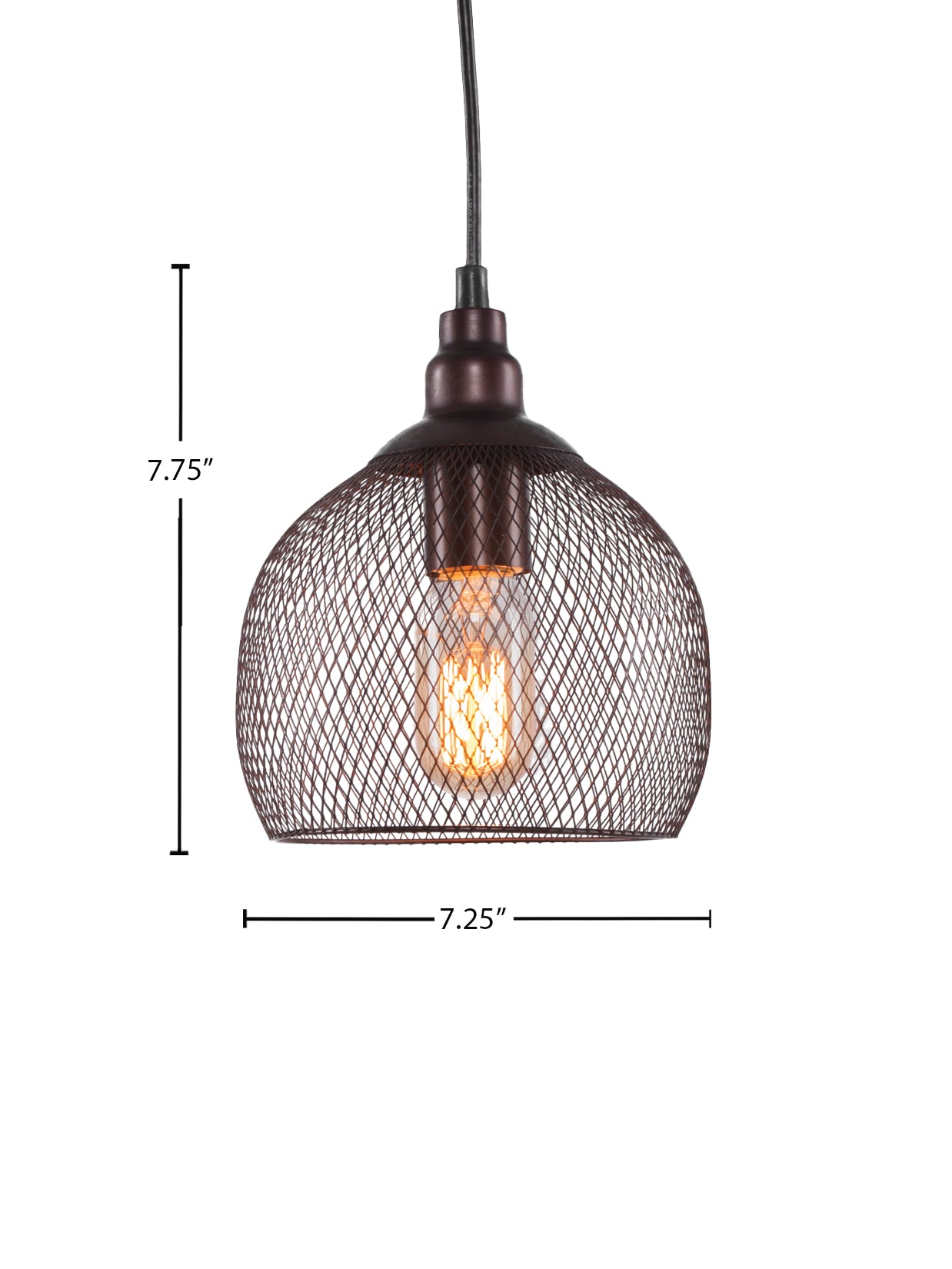 Plexus One Light Pendant in Bronze with With Amber Antique Shade