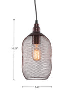 Plexus One Light Pendant in Bronze with With Amber Antique Shade