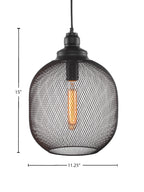 Plexus One Light Pendant in Matte Black with With Amber Smoke Shade