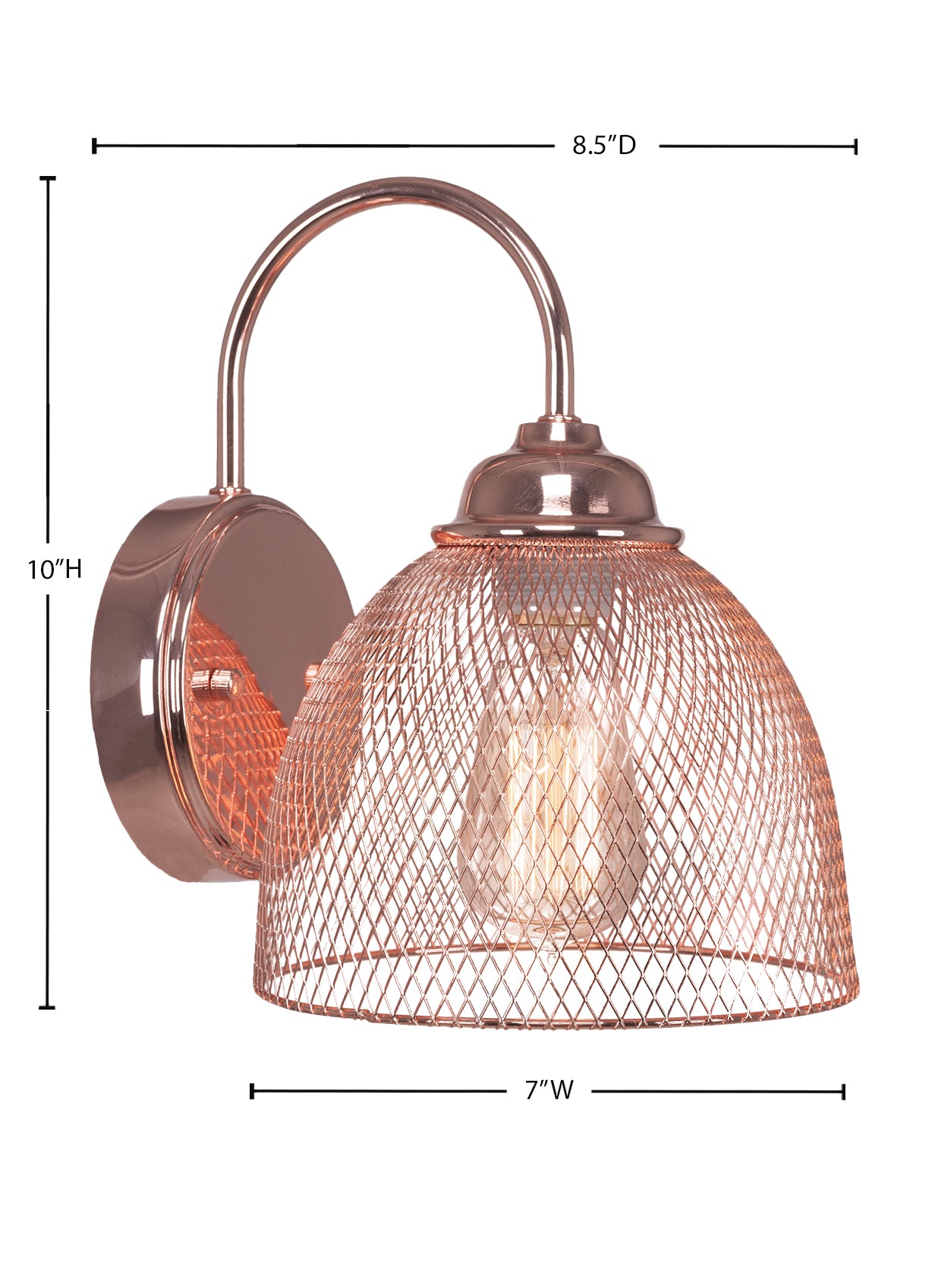 Plexus One Light Wall Sconce in Copper