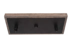Tacoma Three Light Bar in Matte Black & Painted Distressed Wood-look Metal with 16" Onyx Swirl Shade