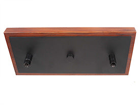 Tacoma Three Light Bar in Matte Black & Painted Wood-look Metal with 16" White Muslin Shade