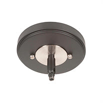 Easton One Light Mini Pendant in Matte Black & Brushed Nickel with 5" Smoke Textured Shade