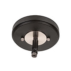 Easton Five Light Chandelier in Matte Black & Brushed Nickel with 7" White Muslin Shade