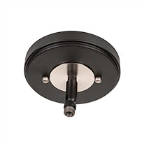 Easton Five Light Chandelier in Matte Black & Brushed Nickel with 7.5" Smoke Bubble Shade