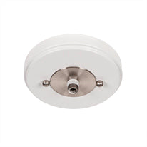 Easton Three Light Semi-Flush Mount in White & Brushed Nickel with 7" Clear Bubble Shade