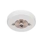 Easton Three Light Semi-Flush Mount in White & Brushed Nickel with 6" Onyx Swirl Shade