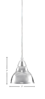 Any One Light Mini Pendant in Chrome with 7" Chrome Double Bubble Metal Shade Shade