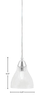 Any One Light Mini Pendant in Chrome with Clear Bubble Shade
