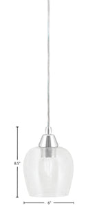 Any One Light Mini Pendant in Chrome with Clear Bubble Shade