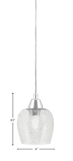 Any One Light Mini Pendant in Chrome with Smoke Bubble Shade
