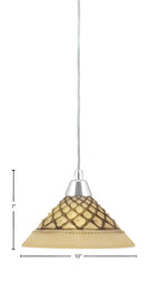 Any One Light Mini Pendant in Chrome with 10" Chocolate Icing Shade