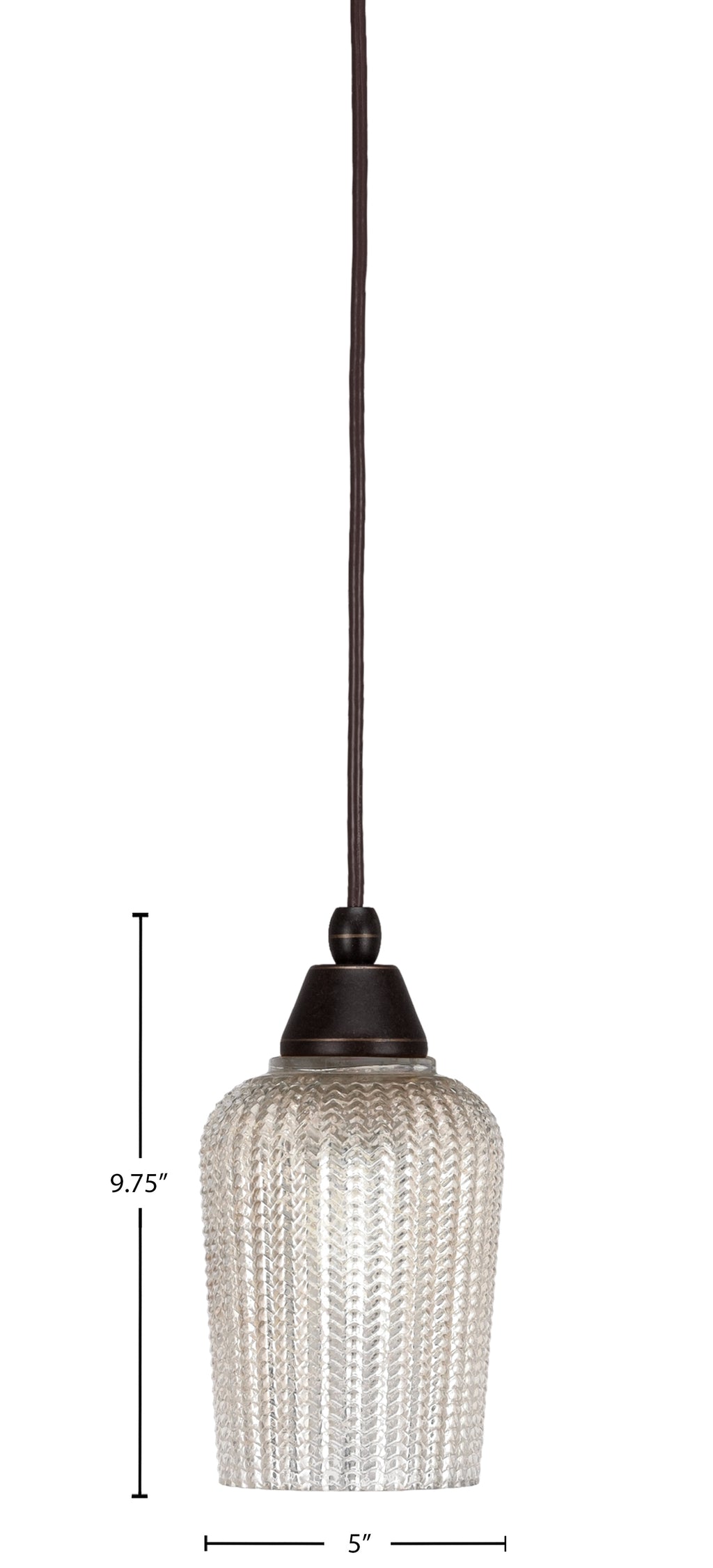 Any One Light Mini Pendant in Dark Granite with Silver Textured Shade