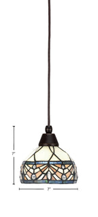Any One Light Mini Pendant in Dark Granite with Royal Merlot Art Glass Shade