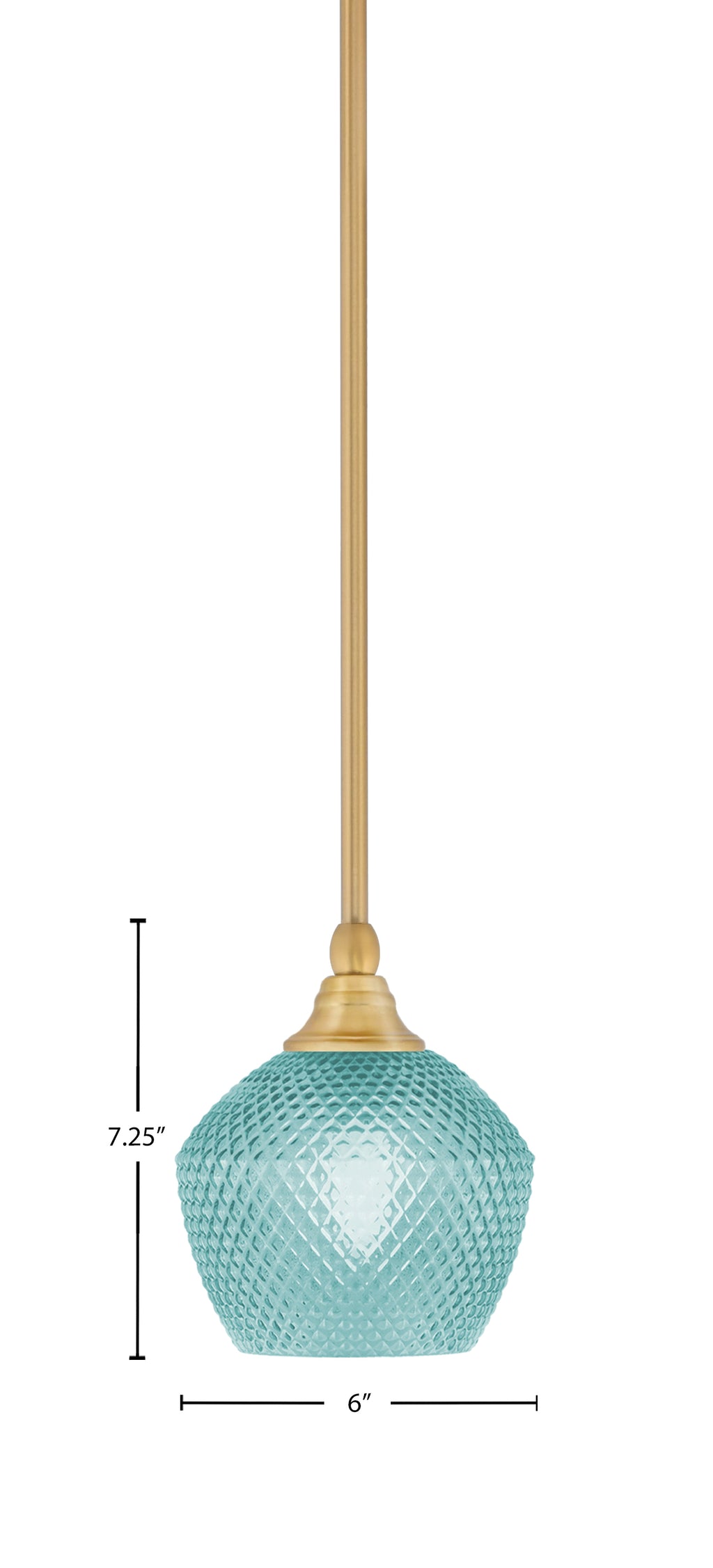 Stem One Light Mini Pendant in New Age Brass with 6" Smoke Textured Shade