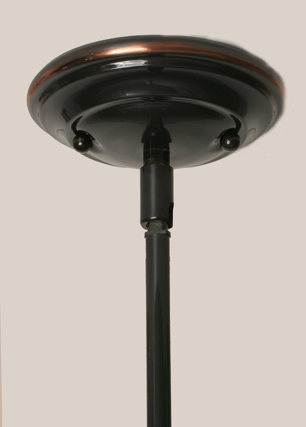 Stem One Light Mini Pendant in Black Copper with 5.75" Smoke Bubble Shade