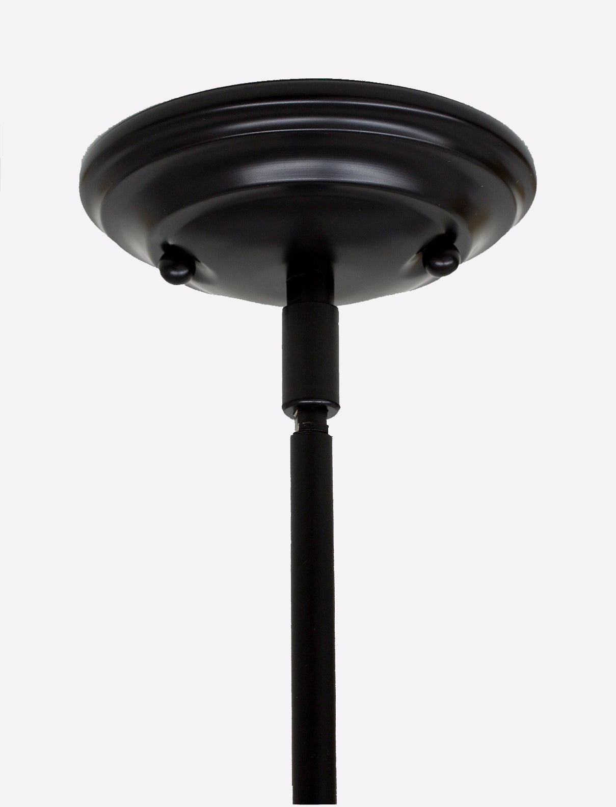 Stem One Light Mini Pendant in Matte Black with 7" Teal Crystal Shade