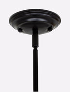Stem One Light Mini Pendant in Matte Black with 4" Onyx Swirl Shade