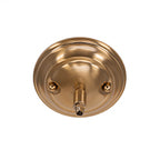 Any One Light Mini Pendant in New Age Brass with 4.5" Square White Muslin Shade