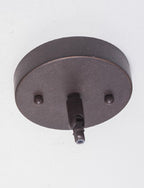 Revo One Light Mini Pendant in Dark Granite with 5.5" Fluted Italian Ice Shade