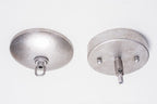 Revo One Light Pendant in Aged Silver with 16" Frosted Crystal Shade