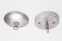 Revo One Light Pendant in Aged Silver with 16" Italian Bubble Shade