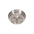 Salinda One Light Mini Pendant in Matte Black & Brushed Nickel with 2.5" White Muslin Shade