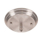 Salinda Eight Light Chandelier in Matte Black & Brushed Nickel with 2.5" Clear Bubble Shade