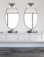Salinda Two Light Bath Bar in Matte Black & Brushed Nickel with 2.5" White Muslin Shade