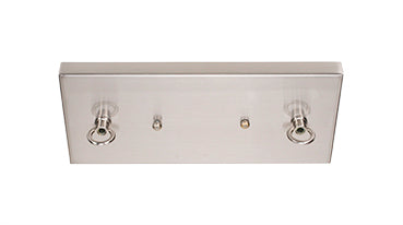 Salinda Four Light Bar in Matte Black & Brushed Nickel with 2.5" Clear Bubble Shade