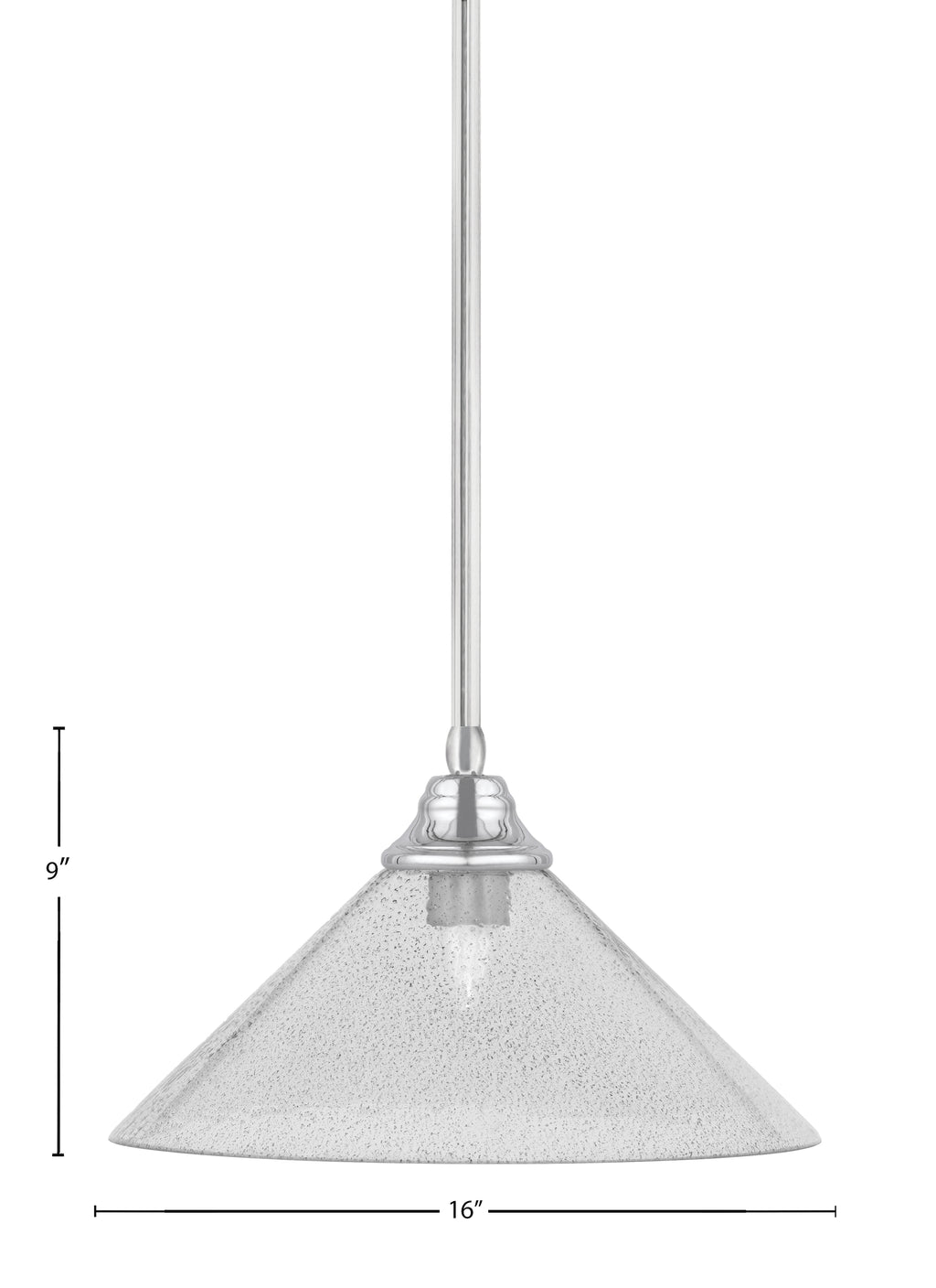 Any One Light Pendant in Chrome with Smoke Bubble Shade