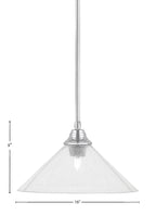Any One Light Pendant in Chrome with Clear Bubble Shade