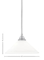 Any One Light Pendant in Chrome with White Muslin Shade