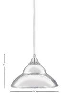 Any One Light Pendant in Chrome with Chrome Double Bubble Metal Shade Shade