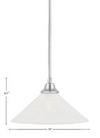 Any One Light Pendant in Chrome with 16" Gold Ice Shade