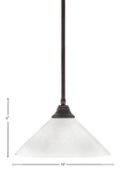 Any One Light Pendant in Dark Granite with White Marble Shade