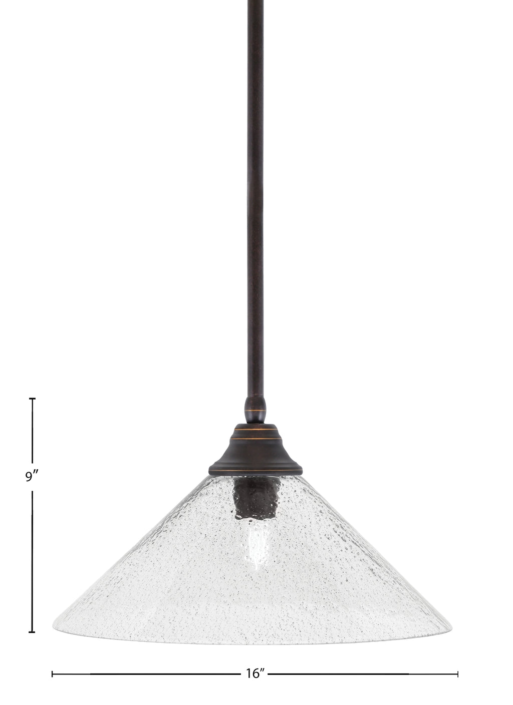 Any One Light Pendant in Dark Granite with Smoke Bubble Shade