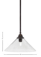 Any One Light Pendant in Dark Granite with Smoke Bubble Shade