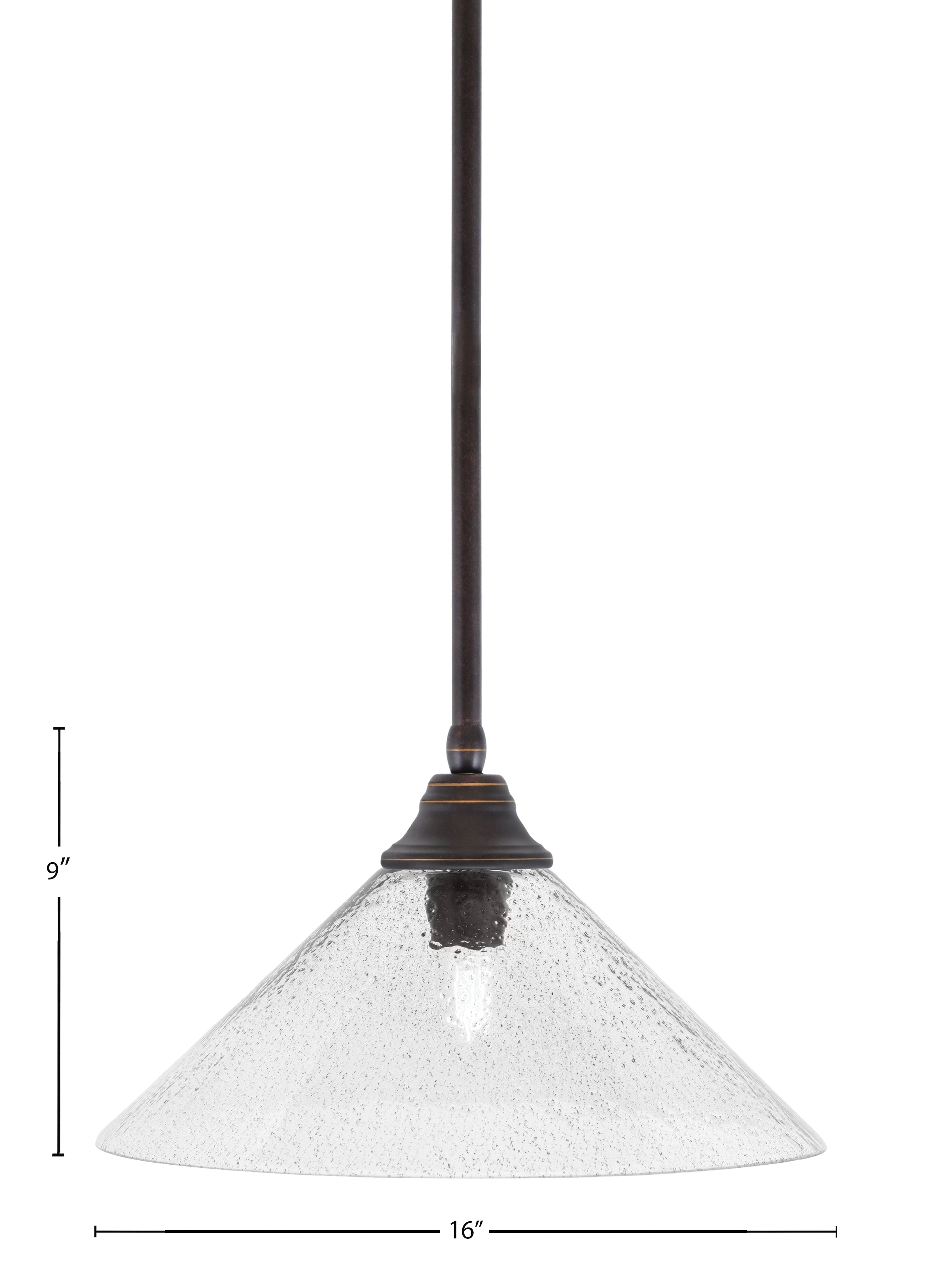 Any One Light Pendant in Dark Granite with Smoke Bubble Shade