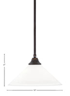 Any One Light Pendant in Dark Granite with White Muslin Shade