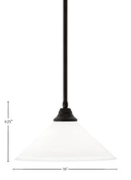 Any One Light Pendant in Espresso with 16" White Muslin Shade
