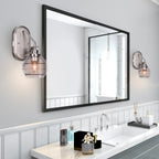 Odyssey One Light Wall Sconce in Brushed Nickel with 6" Smoke Ribbed Shade