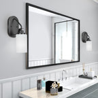 Odyssey One Light Wall Sconce in Matte Black with 4" White Matrix Shade
