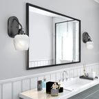 Odyssey One Light Wall Sconce in Matte Black with 6" White Marble Shade