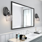 Odyssey One Light Wall Sconce in Matte Black with 6" Smoke Bubble Shade
