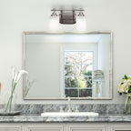 Odyssey Two Light Bath Bar in Brushed Nickel with 4" White Muslin Shade