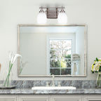 Odyssey Two Light Bath Bar in Brushed Nickel with 5" White Matrix Shade