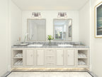 Odyssey Two Light Bath Bar in Brushed Nickel with 5.75" Clear Bubble Shade